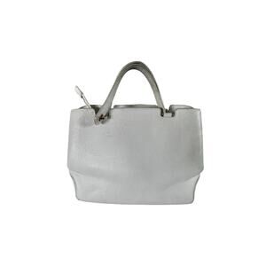 Michael Kors Annabelle Large Top-Zip Tote Leather Crossbody Optic White